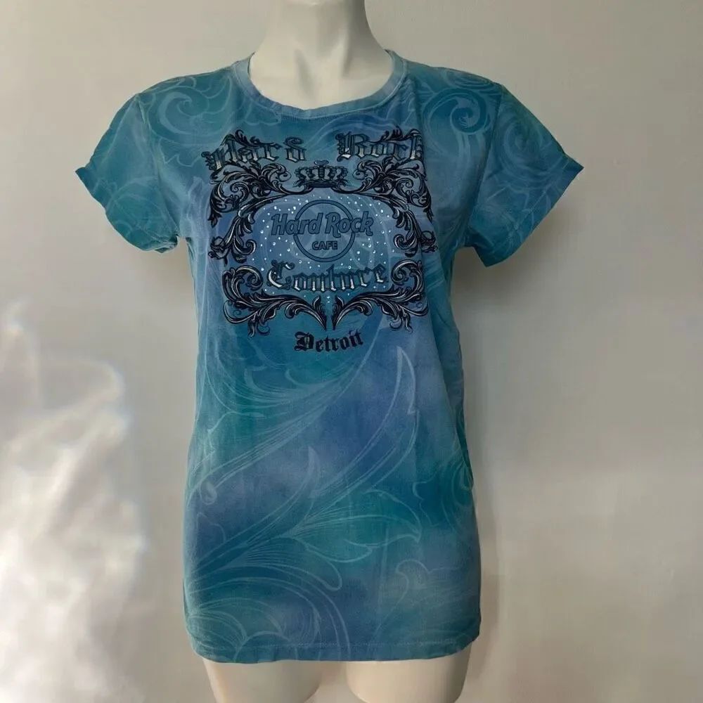 Hard Rock Couture Y2K Detroit affliction style goth tee